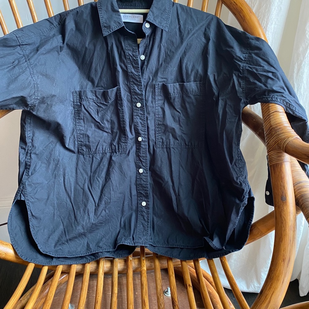 Everlane poplin boxy button down